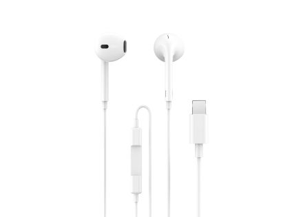 AURICULARES ENJOY CON MICROFONO CONTROL DE VOLUMEN LIGHTNING CABLE 1M BT BLANCO