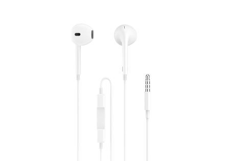 AURICULARES ENJOY BLANCO MICRÓFONO JACK 35 CABLE 1 M CON CONTROL DE VOLUMEN