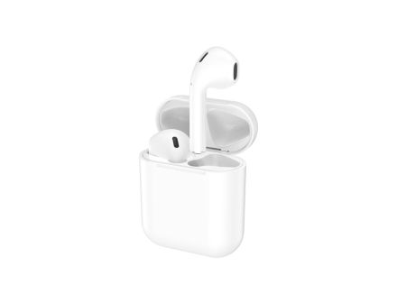 AURICULARES ENJOY CON MICROFONO BLUETOOTH CON BASE DE CARGA TWS I12 BLANCO