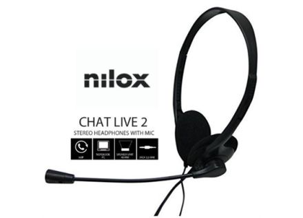 AURICULARES NILOX MICROFONO CONTROL VOL NEGRO ALAMBRICO