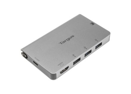 ADAPTADOR TARGUS USB-C A 1xHDMI Y 3xUSB 3.0 LECTOR SD/ MICROSD PLATA