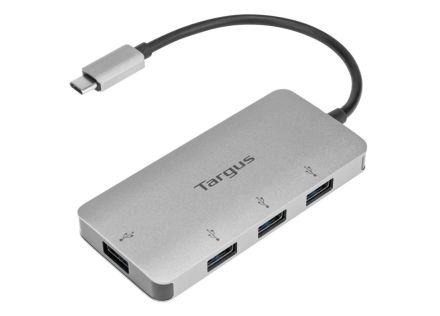 ADAPTADOR TARGUS USB-C A 4xUSB 3.0 PLATA