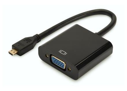 CONVERSOR VIDEO DIGITUS DE MICRO HDMI A VGA TIPO D 3,5MM AUDIO JACK NEGRO