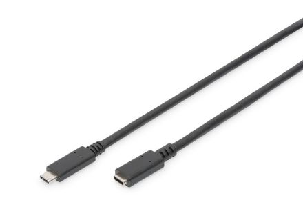 CABLE DIGITUS EXTENSION USB TIPO C - C M/F 0.7m 5A 10GB VERSION 3.1 CE, SW