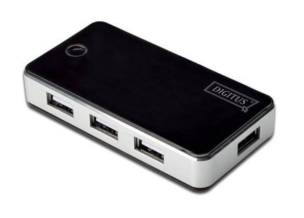 HUB DIGITUS USB 2.0 7 PUERTOS 7X USB A/H 1X USB B MINI INCL. FUENTE DE ALIMENT