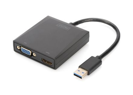 ADAPTADOR DIGITUS USB 3.0 - HDMI/VGA USB - HDMI/VGA SINGLE OR DUAL OUTPUT 1080P