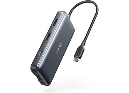 HUB USB ANKER TIPO C A 2xUSB 3.0 2xHDMI 1xSD+microSD 1xETHERNET 1xTIPO C NEGRO