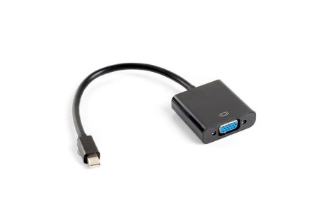 ADAPTADOR LANBERG MINIDISPLAYPORT MACHO/VGA HEMBRA 20CM NEGRO