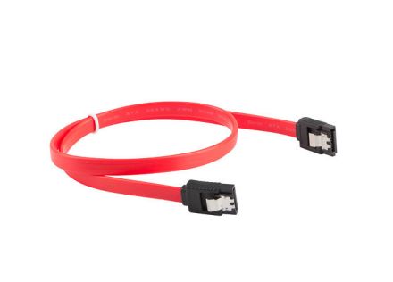 CABLE LANBERG SATA II 3GB/S HEMBRA HEMBRA CLIP METAL ROJO 30 CM