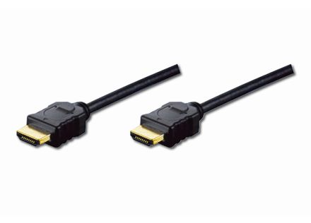 CABLE DIGITUS VIDEO HDMI ESTANDAR TIPO A M/M 5M W/ETHERNET FULLHD DARADO NEGRO