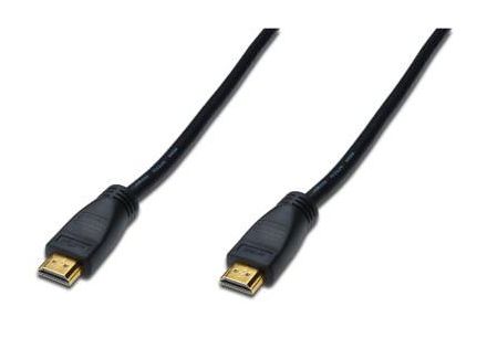 CABLE DIGITUS VIDEO HDMI ALTA VELOCIDAD TIPO A M/AMP M/M 10M FULLHD GOLD NEGRO