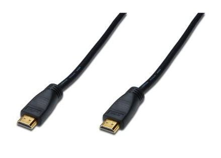 CABLE DIGITUS VIDEO HDMI ALTA VELOCIDAD TIPO A M/AMP M/M 15M FullHD GOLD NEGRO