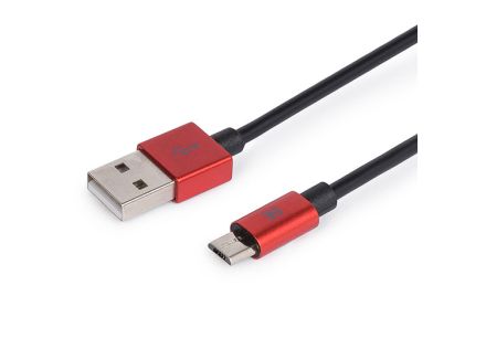 CABLE MAILLON PREMIUM MICRO USB 2.4 ALUMINIO ROJO 1M