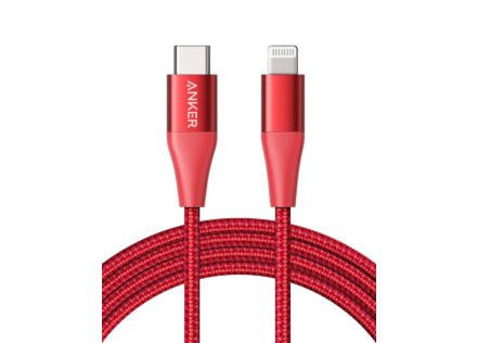 CABLE LIGHTNING ANKER POWERLINE + II MACHO A TIPO C MACHO 1,8M ROJO