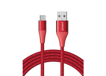 CABLE USB 2.0 ANKER POWERLINE+ II USB/ A MACHO A TIPO C MACHO 1,8M ROJO