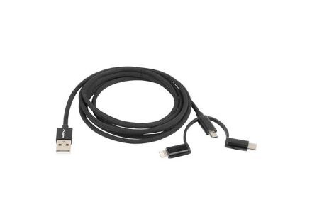 CABLE USB LANBERG 3EN1/USB-C MACHO,MICRO USB MACHO,LIGHTNING MACHO 1.8M