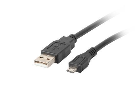 CABLE USB LANBERG 2.0 MACHO/MICRO USB MACHO 0.3M NEGRO