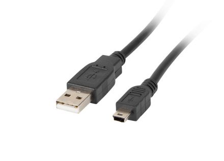 CABLE USB LANBERG 2.0 MACHO/MINI USB MACHO FERRITA 1.8M NEGRO