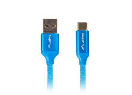 CABLE USB LANBERG 2.0 MACHO/USB C MACHO QUICK CHARGE 3.0 1.8M AZUL