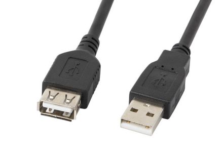 CABLE ALARGADOR LANBERG USB 2.0 MACHO HEMBRA 5M NEGRO