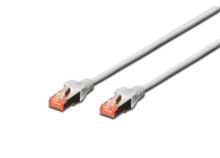 CABLE DIGITUS S-FTP CAT 6 CU LSZH AWG 27/7 LENGHT 0.25M 10 PCS GRIS