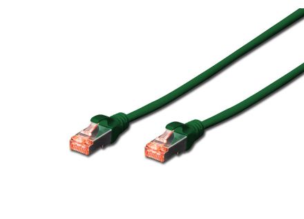 CABLE DIGITUS S-FTP CAT 6 Cu LSZH AWG 27/7 LENGHT 0.25M 10 PCS VERDE