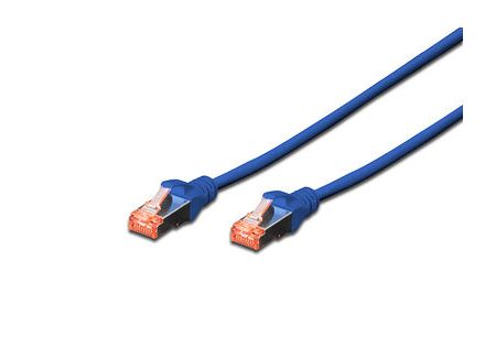 CABLE DIGITUS S-FTP CAT 6 CU LSZH AWG 27/7 LENGHT 0.5M 10 PCS AZUL