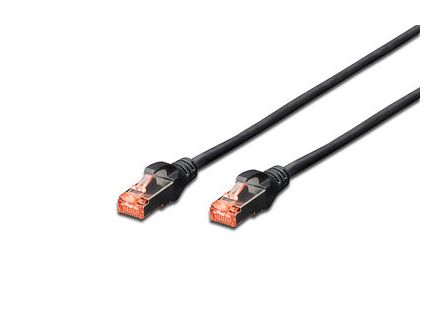 CABLE DIGITUS S-FTP CAT 6 CU LSZH AWG 27/7 LENGHT 0.5M 10 PCS NEGRO