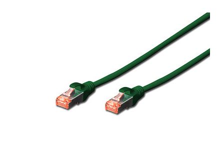 CABLE DIGITUS S-FTP CAT 6 CU LSZH AWG 27/7 LENGHT 0.5M 10 PCS VERDE