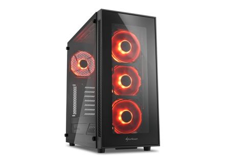 CAJA SHARKOON TG5 ATX 2XUSB3.0 2XUSB2.0 SIN FUENTE ROJO