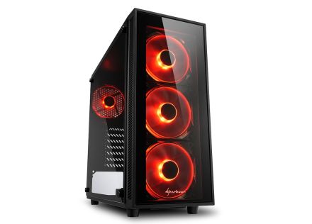 CAJA SHARKOON TG4 RED ATX 2XUSB3.0 SIN FUENTE