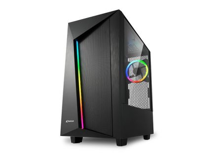 CAJA ATX SHARKOON REV100 2XUSB3.0 RGB SIN FUENTE NEGRO