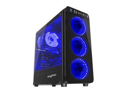 CAJA GAMING GENESIS IRID 300 ATX 1XUSB 3.0 2XUSB 2.0 S/F CRISTAL TEMPLADO AZUL