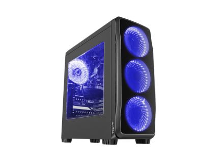 CAJA GAMING GENESIS TITAN 750 ATX 1XUSB 3.0 2XUSB 2.0 S/F CON VENTANA AZUL