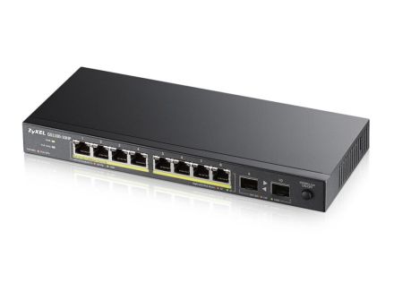 SWITCH ZYXEL GS1100-10HP 8XRJ45 GIGABIT 2XSFP POE+ 802.2at