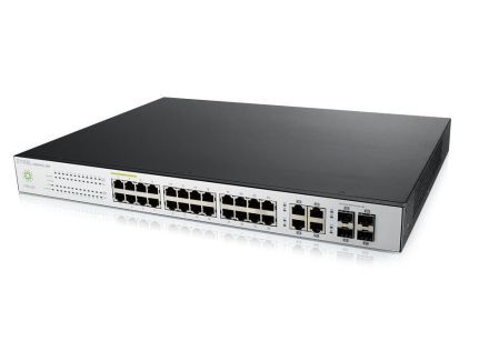 SWITCH ZYXEL NSW100-28P 24XRJ45 GIGABIT 4XSFP L2 POE 802.3af NEBULA CLOUD CPNTIN