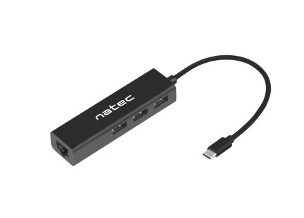 ADAPTADOR NATEC BUTTWEFLY USB-C A RJ45 GIGABIT CON 3XUSB 2.0