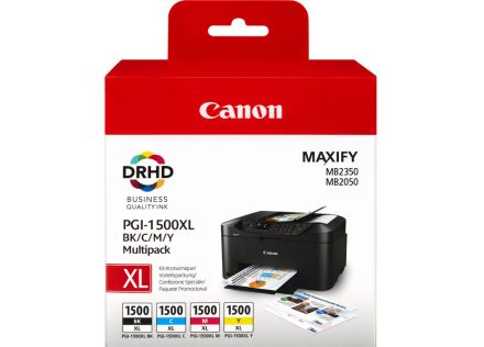 TINTA CANON PGI-1500XL PACK NEGRO CIAN MAGENTA AMARILLO