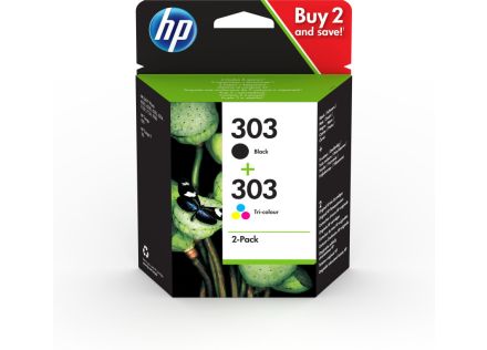 TINTA HP 303 PACK AHORRO 2 NEGRO + CIAN MAGENTA AMARILLO