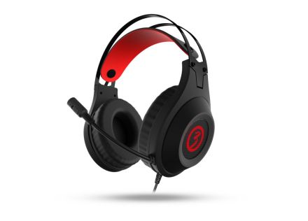 AURICULARES GAMING RAGE X60 7.1 VIRTUAL MICROFONO LED ROJO