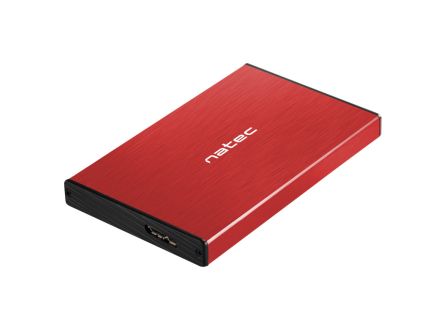 CAJA EXTERNA NATEC RHINO GO DISCO DURO 2,5" USB 3.0 SATA ROJA