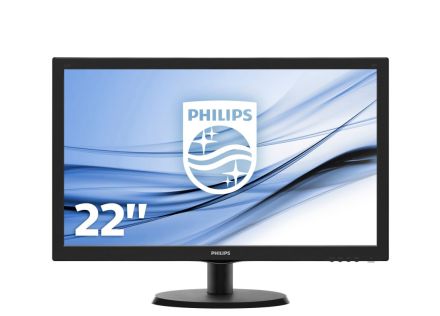 MONITOR PHILIPS 223V5LSB 21,5" LED FHD 1080P 5MS VGA DVI NEGRO MATE