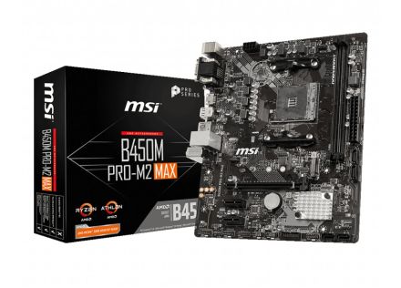 PLACA BASE MSI B450M PRO-M2 MAX AM4 MATX 2XDDR4