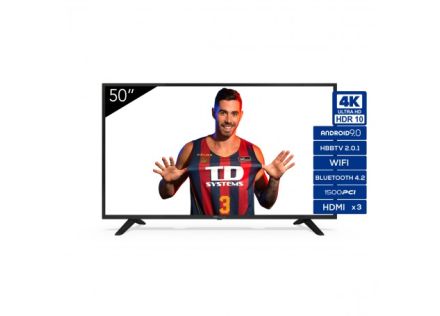 TV TD SYSTEMS K50DLJ11US 50" UHD 4K SMART ANDROIDTV WIFI USB HDMI NEGRA