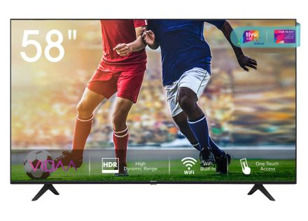 TV HISENSE 58A7100F 58" UHD 4K SLIM SMART VIDAA WIFI METAL HDMI USB MHOTEL ALEXA