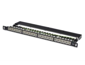 PATCH PANEL DIGITUS CAT6 CLASE E 24 PUERTOS RJ45 8P8C LSA 0,5U