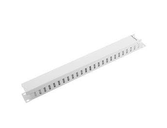 ORGANIZADOR DE CABLES LANBERG METALICO 1U TIPO A RACK 19 GRIS