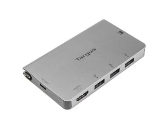 ADAPTADOR TARGUS USB-C A 1xHDMI Y 3xUSB 3.0 LECTOR SD/ MICROSD PLATA