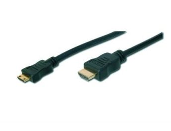 CONVERSOR DIGITUS VIDEO HDMI TIPO C - TIPO A M/M 3M ULTRA HD 24P DORADO NEGRO