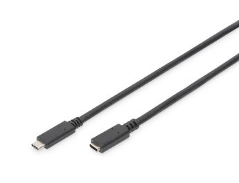 CABLE DIGITUS EXTENSION USB TIPO C - C M/F 0.7m 5A 10GB VERSION 3.1 CE, SW